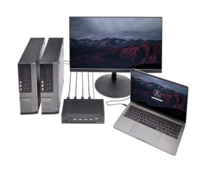StarTech.com 4 Port HDMI KVM Switch - HDMI KVM Umschalter mit USB 3.0 Hub