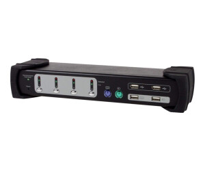 Equip Dual Monitor 4-Port Kombo KVM Switch -...