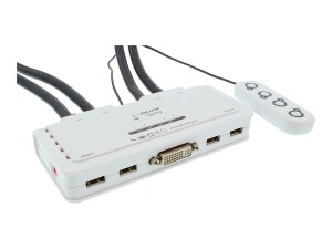 InLine KVM Switch - 4-fach - DVI-D - USB - mit Audio -...