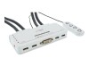 InLine KVM Switch - 4-fach - DVI-D - USB - mit Audio - integr. Kabel