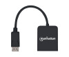 Manhattan DisplayPort 1.2 to 2-Port HDMI Splitter Hub with Mst, 4K@30Hz, USB-A Powered, Video Wall Function, HDCP 2.2, Black, Three Year Warranty, Blister