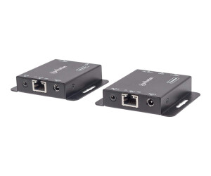 Manhattan HDMI 1080p over Ethernet Extender Kit, Up to 50m with Single Cat6 Cable, Tx & Rx Modules, IR Support, Three Year Warranty, Box