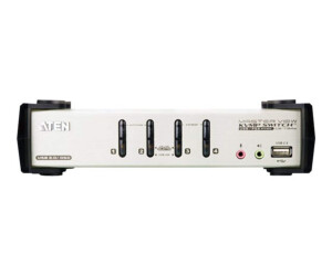 ATEN CS1734B-KVM/Audio/USB Switch-4 x KVM/Audio/USB