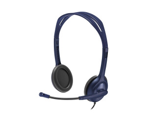 Logitech Headset - On -ear - wired - 3.5 mm plug - midnight blue - university (pack with 5)
