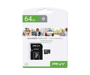 Pny Performance Plus - Flash memory card - 64 GB