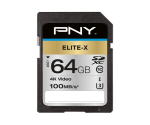 PNY Elite-X - Flash-Speicherkarte - 64 GB - UHS-I U3 /...