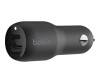 Belkin BOOST CHARGE - Auto-Netzteil - 32 Watt - Fast Charge - 2 Ausgabeanschlussstellen (USB, USB-C)