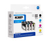 KMP MULTIPACK E121V - 4er-Pack - Schwarz, Gelb, Cyan, Magenta - kompatibel - Tintenpatrone (Alternative zu: Epson T1281, Epson T1282, Epson T1283, Epson T1284)