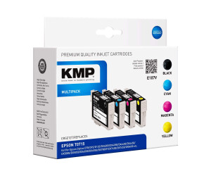 KMP MULTIPACK E107V - 4er-Pack - Schwarz, Gelb, Cyan,...