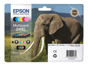 Epson 24XL Multipack - 6er-Pack - XL - Schwarz, Gelb,...