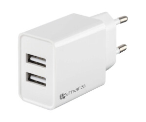 4SMart Voltplug Dual - Power supply - 12 watts - 2.4 A - 2 output connection points (2 x USB)