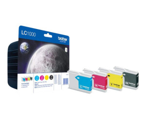 Brother LC1000 Value Pack - 4er-Pack - Schwarz, Gelb,...