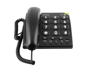 Doro PhoneEeasy 311c - phone with cord - black