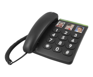 Doro PhoneEasy 331ph - Telefon mit Schnur - Schwarz