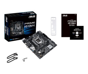 ASUS PRIME H510M-K - Motherboard - micro ATX - LGA1200-Sockel - H510 Chipsatz - USB 3.2 Gen 1 - Gigabit LAN - Onboard-Grafik (CPU erforderlich)