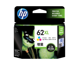HP 62XL - Hohe Ergiebigkeit - Farbe (Cyan, Magenta, Gelb)