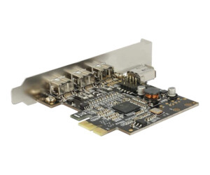 Delock PCI Express Card &gt; 3 x external FireWire B + 1...