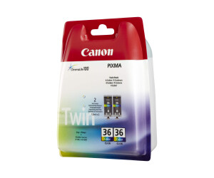 Canon CLI-36 Twin Pack - 2er-Pack - 12 ml - Farbe (Cyan,...