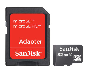 SanDisk Flash-Speicherkarte (microSDHC/SD-Adapter...