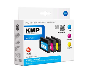KMP MULTIPACK H166CMYX - 3er-Pack - Hohe Ergiebigkeit -...