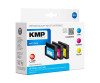 KMP MULTIPACK H166CMYX - 3er-Pack - Hohe Ergiebigkeit - Gelb, Cyan, Magenta - kompatibel - Tintenpatrone (Alternative zu: HP 953XL, HP F6U16AE, HP F6U17AE, HP F6U18AE)