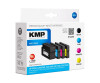 KMP MULTIPACK H166VX - 4er-Pack - Hohe Ergiebigkeit - Schwarz, Gelb, Cyan, Magenta - kompatibel - Tintenpatrone (Alternative zu: HP F6U16AE, HP F6U17AE, HP F6U18AE, HP L0S70AE)