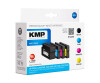 KMP Multipack H166VX - 4 -pack - high product - black, yellow, cyan, magenta - compatible - ink cartridge (alternative to: HP F6U18AE, HP F6U16AE, HP F6U17AE, HP L0S70AE)