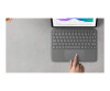 Logitech Combo Touch - keyboard and folio hop - with trackpad - backlit - Apple Smart Connector - Qwertz - German - Oxford Gray - for Apple 12.9 -inch iPad Pro (5th generation)