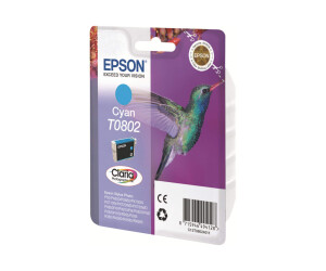 Epson T0802 - 7.4 ml - cyan - original - blister packaging