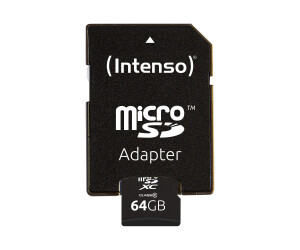 Intenso Flash-Speicherkarte (microSDXC-an-SD-Adapter inbegriffen)