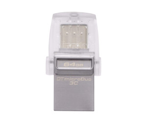 Kingston Datatraveler Microduo 3c - USB flash drive - 64 GB - USB 3.1 / USB -C - for Apple MacBook (early 2015, early 2016, mid 2017)
