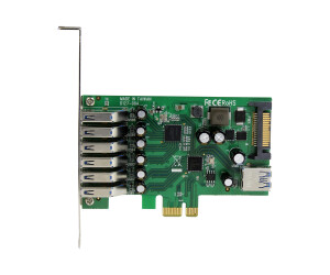 StarTech.com 7 Port PCI Express USB 3.0 Karte - PCIe USB...