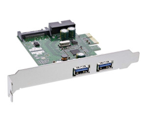Inline 76666e - USB adapter - PCIe 2.0 low -profiles - USB 3.0 x 2 + USB 3.0 (internal)