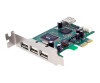 Startech.com 4 Port USB 2.0 Highspeed PCI Express Low Profile Interface Card - 1 x USB 2.0 Intern (socket)