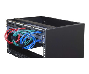 StarTech.com Halterung für Patchpanel, 6U Rack für Wandmontage, Befestigung für Netzwerk-Geräte, robuste Konstruktion, Slotblech für Patchfeld, 35,5 cm tief, in Schwarz - Gehäuse - geeignet für Wandmontage - Schwarz - 6U - 48.3 cm (19")