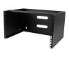 StarTech.com Halterung für Patchpanel, 6U Rack für Wandmontage, Befestigung für Netzwerk-Geräte, robuste Konstruktion, Slotblech für Patchfeld, 35,5 cm tief, in Schwarz - Gehäuse - geeignet für Wandmontage - Schwarz - 6U - 48.3 cm (19")