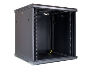 Inter-Tech SMA-6612 - Gehäuse - geeignet für Wandmontage - Schwarz, RAL 9005 - 12U - 48.3 cm (19")