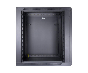 Inter-Tech SMA-6612 - Gehäuse - geeignet für Wandmontage - Schwarz, RAL 9005 - 12U - 48.3 cm (19")