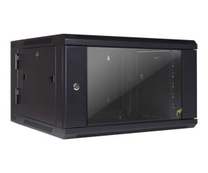 Inter -Tech SMB -6606 - Housing - Suitable for wall mounting - black, RAL 9005 - 6U - 48.3 cm (19 ")