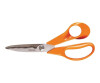 Fiskars 1000555 - adult - straight cut - one/one/orange - stainless steel - stainless steel - right -handed