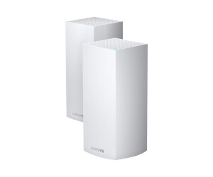 Linksys VELOP Whole Home Mesh Wi-Fi System MX8400 - Wireless Router - 3-Port-Switch - GigE - 802.11a/b/g/n/ac/ax - Tri-Band (Packung mit 2)