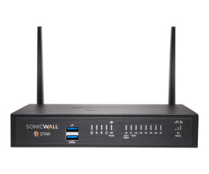 SonicWALL TZ270W - Essential Edition - Sicherheitsgerät - 1GbE - Wi-Fi 5 - 2.4 GHz, 5 GHz - onicWALL Secure Upgrade Plus Programm (3 Jahre Option)