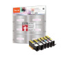 Peach Combi-Pack PLUS - 6er-Pack - XL-Yield - Schwarz, Gelb, Cyan, Magenta, Photo schwarz - kompatibel - Tintenpatrone (Alternative zu: Canon CLI-551XL, Canon PGI-550XL)