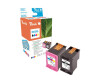 Peach 2er-Pack - Schwarz, Farbe (Cyan, Magenta, Gelb) - kompatibel - wiederaufbereitet - Tintenpatrone (Alternative zu: HP C2P05AE, HP C2P07AE, HP 62XL)