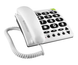 Doro PhoneEasy 311c - Telefon mit Schnur - wei&szlig;