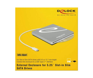 Delock 5.25 External Enclosure slot -in slim SATA&gt; USB...