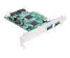 Delock PCI Express Card > 2 x external USB 3.0, 2 x internal SATA 6 Gb/s