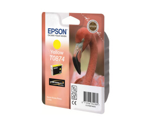 Epson T0874 - 11.4 ml - yellow - original - blister...
