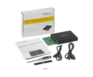 StarTech.com SSD Festplattengehäuse für zwei M.2 Festplatten - USB 3.1 Type C - USB C Kabel - USB 3.1 Case zu 2x M2 Adapter - Flash-Speicher-Array - 2 Schächte - USB 3.1 (extern)