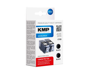 KMP DOUBLEPACK C72D - 2er-Pack - 19 ml - Schwarz -...